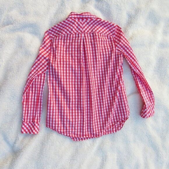 Vineyard Vines Gingham Button Up Shirt Relaxed Seabreeze Size 8 Style: 2W2080 - Picture 10 of 16